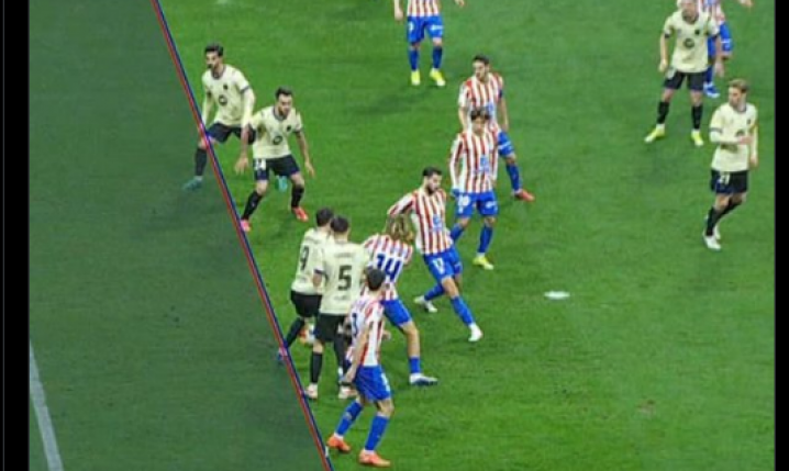 LINIA SPALONEGO przy nieuznanym golu Barcelony!