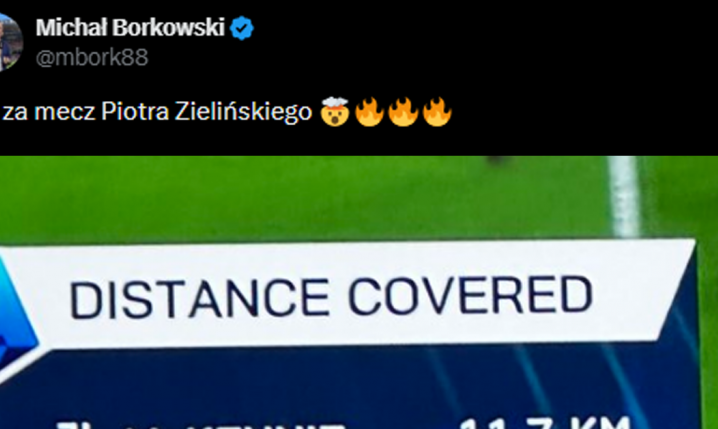 PRZEBIEGNIĘTY DYSTANS przez Piotra Zielińskiego z Juventusem!