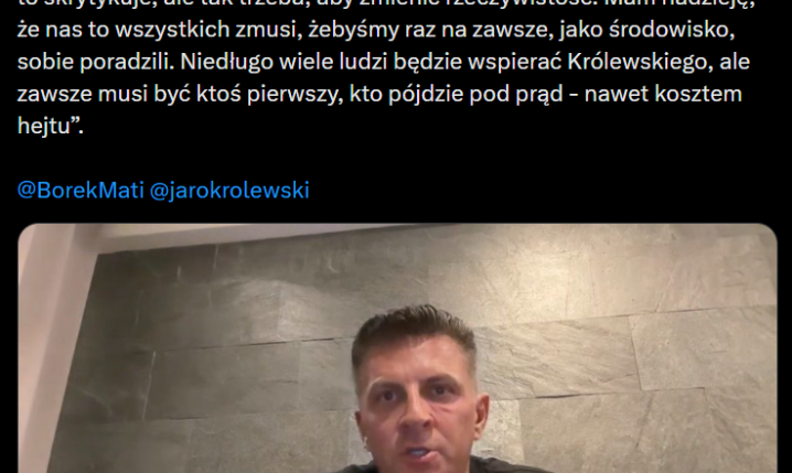 OPINIA Mateusza Borka nt. decyzji Królewskiego!