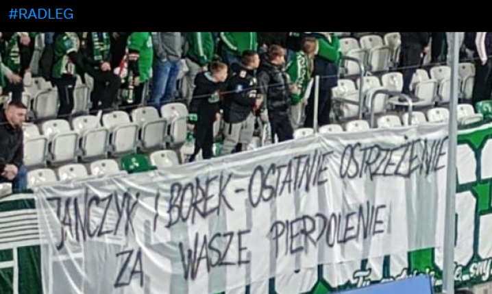 TRANSPARENT kibiców Radomiaka w stronę Mateusza Borka!