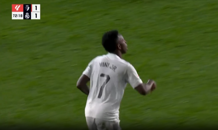 Vinicius strzela gola na 1-1 z Osasuną! [VIDEO]