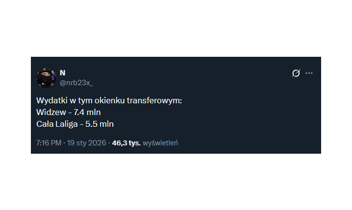 WYDATKI na transfery w zimowym oknie transferowym: Widzew VS cała LaLiga XD