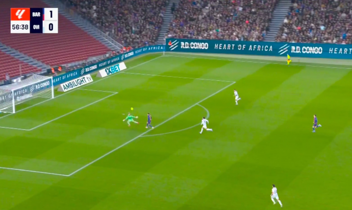 Raphinha strzela gola podcinką na 2-0 z Realem Oviedo! [VIDEO]