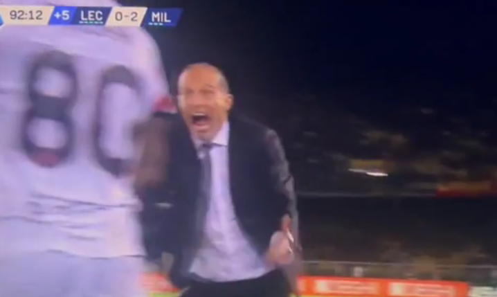 WŚCIEKŁY Allegri na piłkarza Milanu, bo ten... chciał szybko wyrzucić piłkę z autu [VIDEO]