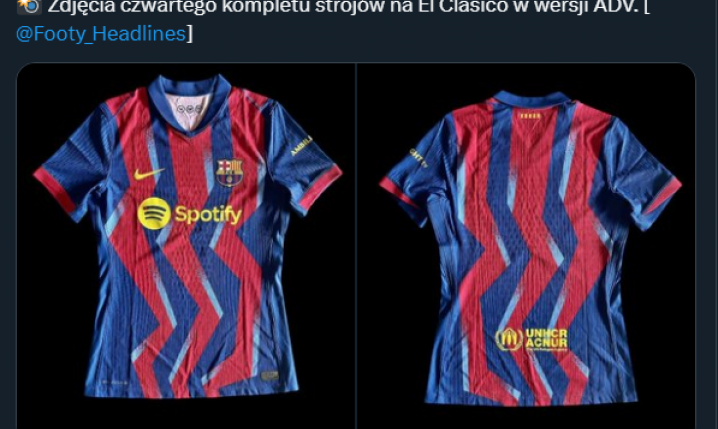 KOSZULKA Barcelony na El Clasico w tym sezonie!