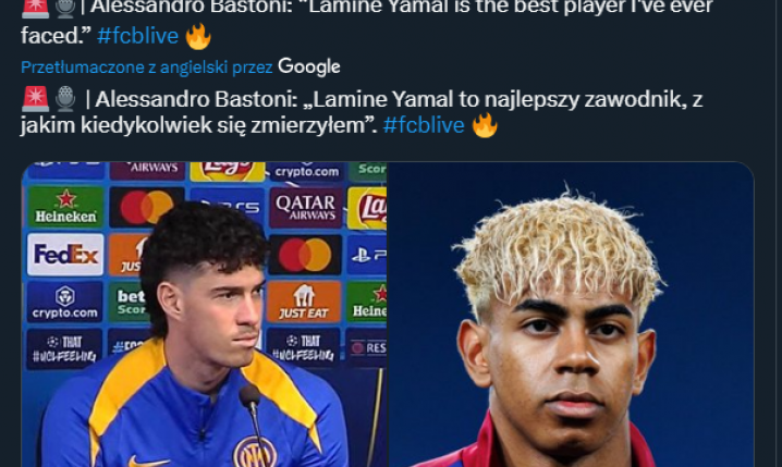 CO ZA SŁOWA piłkarza Interu o 17-letnim Yamalu...