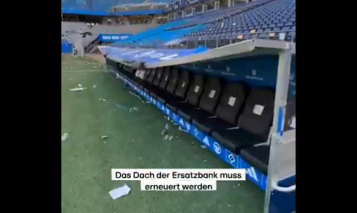 Tak kibice Hamburger SV ZDEWASTOWALI stadion po awansie do Bundesligi... [VIDEO]