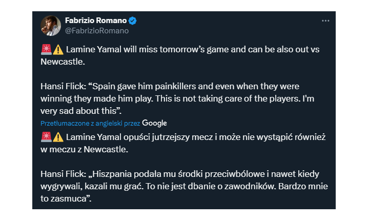 ZŁE wieści ws. Lamine Yamala! Hansi Flick wściekły na reprezentacje Hiszpanii...