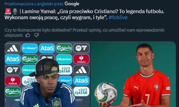 Yamal krótko o grze przeciwko Cristiano Ronaldo... :D