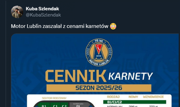 ABSURDALNE ceny karnetów Motoru Lublin!