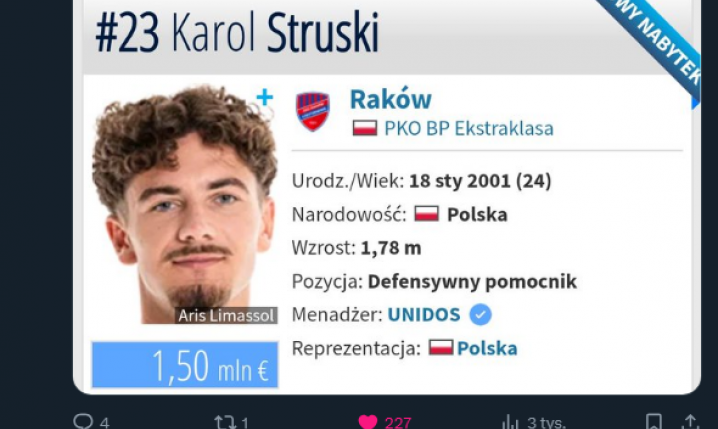 HlT! Raków ściągnął piłkarza za 1 mln euro i... nie zgłosił go do gry w Lidze Konferencji!