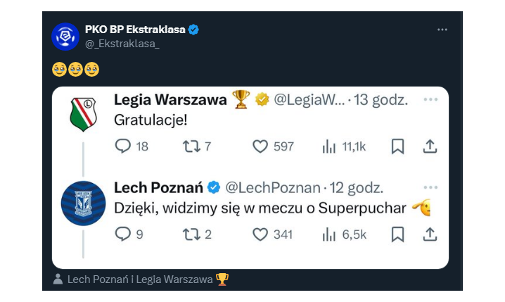 Legia gratuluję mistrzostwa, a Lech odpowiada!