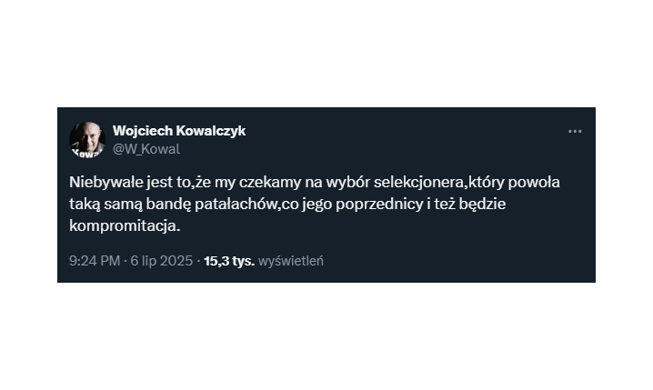 Wojciech Kowalczyk nt. nowego selekcjonera reprezentacji Polski... xD
