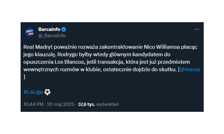 HlT! TEN KLUB chce wpłacić klauzulę za Nico Williamsa!