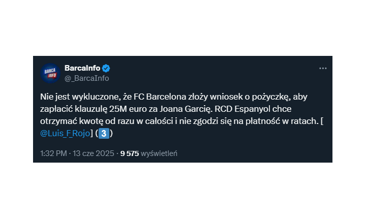 HlT! Barcelona może złożyć wniosek o pożyczkę, żeby zrealizować transfer... xD