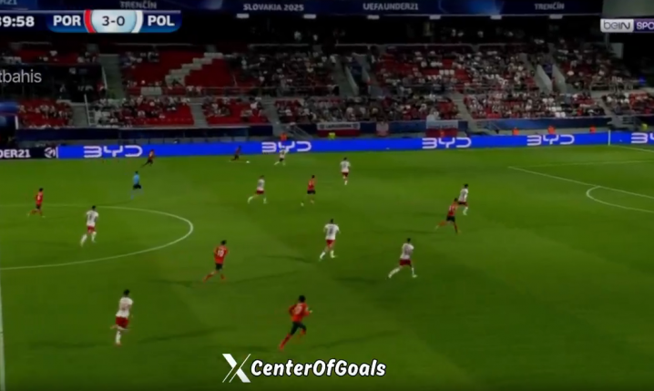Tak padł gol Portugalii na 4-0 z Polską U21... [VIDEO]
