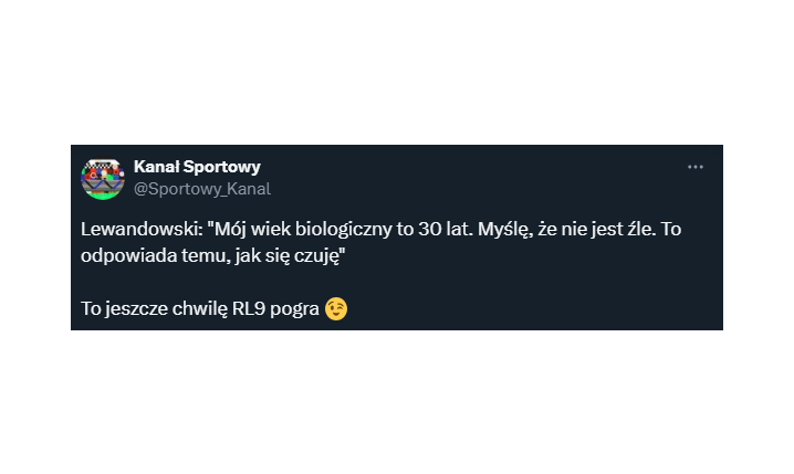 Robert Lewandowski o swoim aktualnym wieku biologicznym!