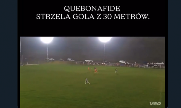 Quebonafide strzela gola z 30 metrów! [VIDEO]