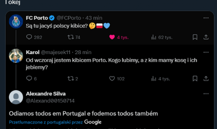 ODPOWIEDŹ Portugalczyka na pytanie kibica z Polski... xD