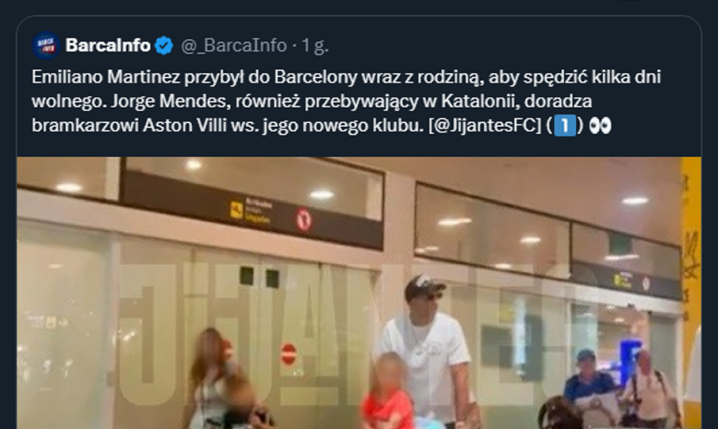 Bramkarz widziany na lotnisku w Barcelonie!