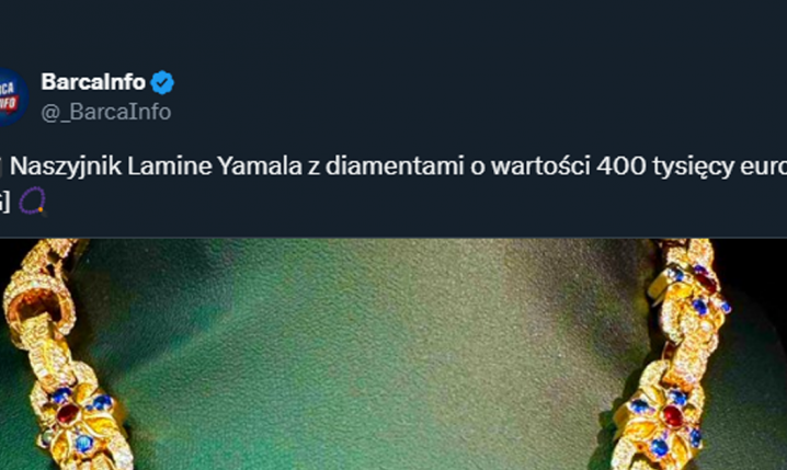 Tak wygląda naszyjnik Lamine Yamala za 400 tysięcy euro!