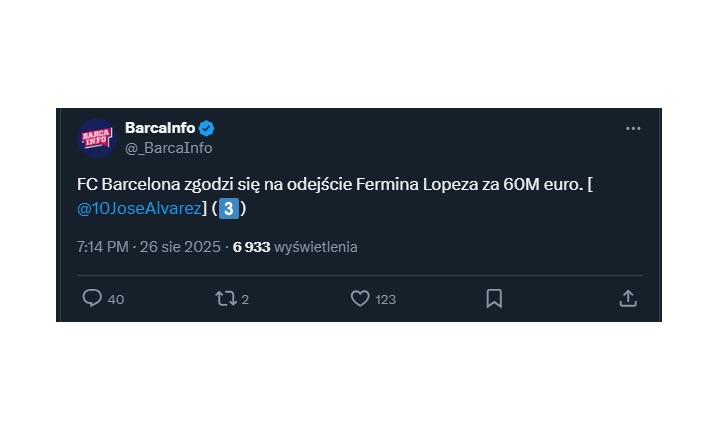 Barcelona WYCENIAŁA Fermina Lopeza!
