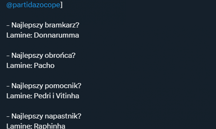 Yamal wybrał NAJLEPSZYCH piłkarzy tej edycji LM po poszczególnych pozycjach!