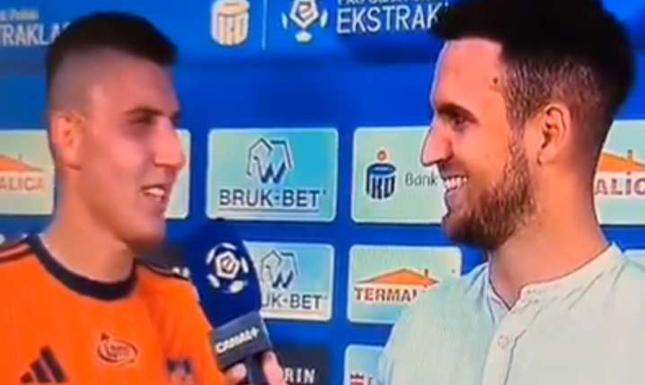 SŁOWA redaktora CANAL+ do piłkarza Termaliki po meczu... xD [VIDEO]