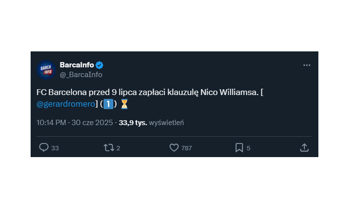 Gerard Romero ujawnił, kiedy Barcelona wpłaci klauzulę za Nico Williamsa!