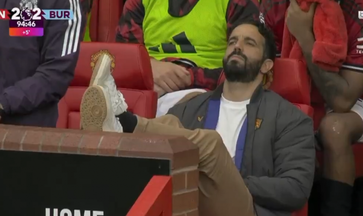 Zachowanie Amorima na ławce Manchesteru United... xD [VIDEO]