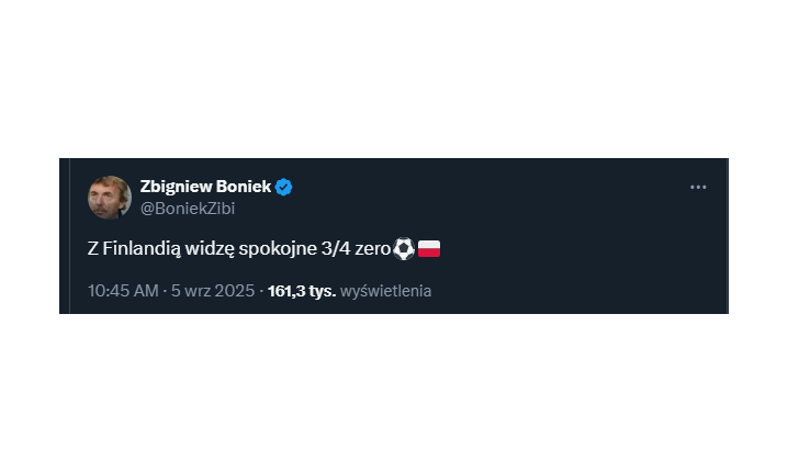 Zbigniew Boniek WYTYPOWAŁ wynik meczu Polski z Finlandią!