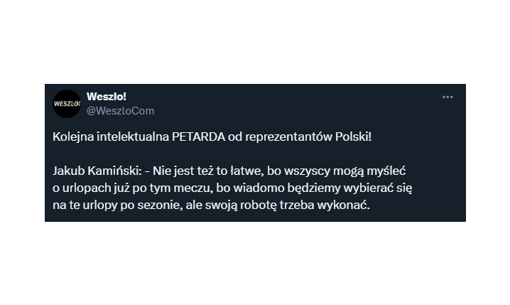 DLATEGO mecz z Finlandią może być trudny według Kamińskiego... XD