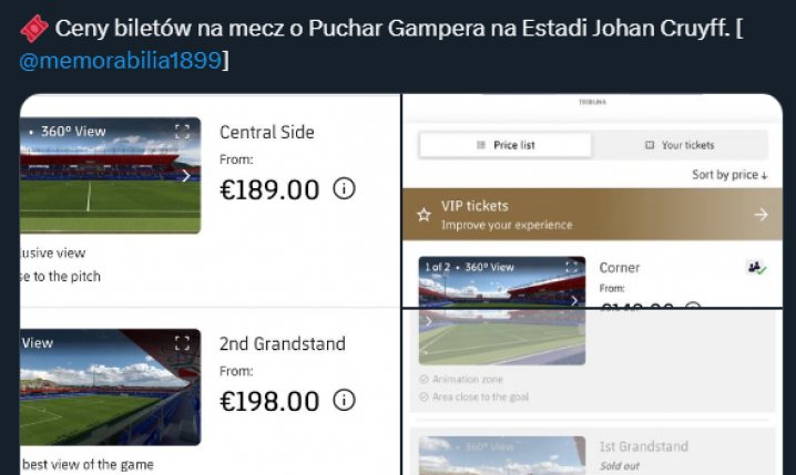Ceny BILETÓW na mecz Barcelony w Pucharze Gampera...
