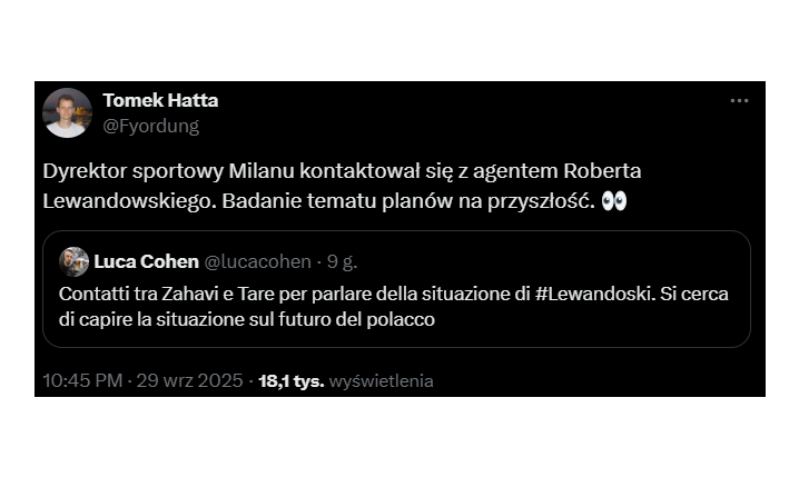HIT! GIGANT Serie A skontaktował się z agentem Lewego w sprawie PRZYSZŁOŚCI!