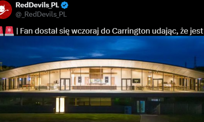 HIT! Fan Manchesteru United WTARGNĄŁ do ośrodka klubu i udawał, że... xD