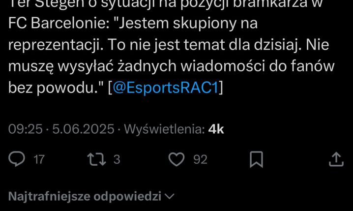 KOMENTARZ Tomasza Ćwiąkały do SŁÓW Ter Stegena nt. przyszłości xD