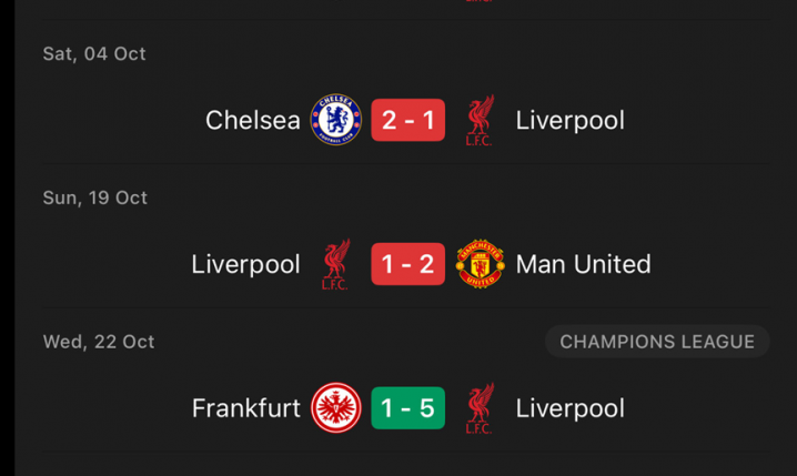 SIEDEM OSTATNICH MECZÓW w wykonaniu Liverpoolu xD