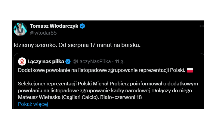 HIT! Tyle minut OD SIERPNIA ROZEGRAŁ nowy powołany, Mateusz Wieteska xD