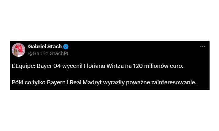 HIT! Bayer WYCENIŁ Floriana Wirtza na... O.o