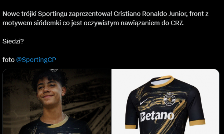 Cristiano Ronaldo Junior ZAPREZENTOWAŁ NOWE KOSZULKI Sportingu! Wow!