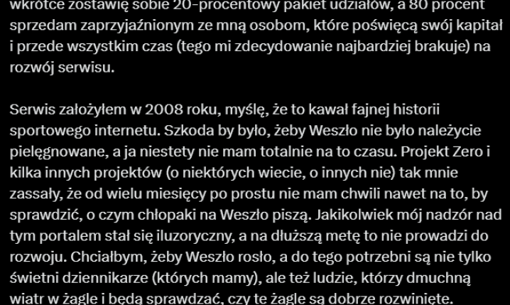 BOMBA! Krzysztof Stanowski nt. PRZYSZŁOŚCI Weszło!