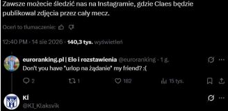 HIT! Oto powód przez który NIE BĘDZIE REALACJI z meczu na profilu Klaksvik xD