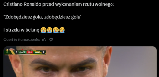 SŁOWA Cristiano Ronaldo przed RZUTEM WOLNYM i STRZAŁEM W MUR xD