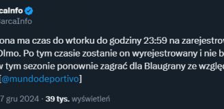 TYLE ma jeszcze czasu Barcelona na rejestracje Olmo! Jeśli nie zdążą to...