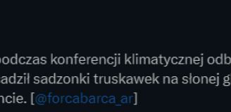 TAKI PREZENT dostał Prezydent Barcelony na konferencji klimatycznej... xD