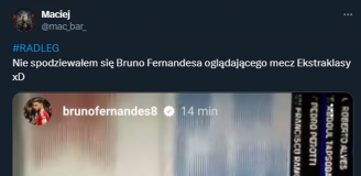 Bruno Fernandes oglądający mecz Ekstraklasy... :D