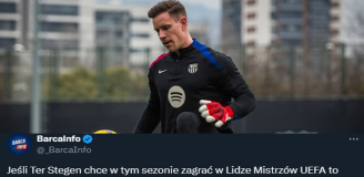 TYLKO POD TYM WARUNKIEM Ter Stegen będzie mógł zagrać w tym sezonie LM!