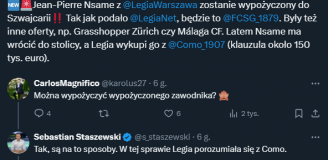 HIT! Legia Warszawa wypożycza piłkarza, którego... pół roku temu wypożyczyła! xD