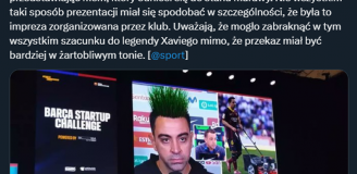 Xavi na prezentacji murawy na nowym Spotify Camp Nou... xD