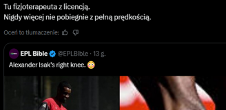 Alexander Isak i stan jego kolana...